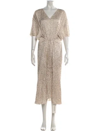 Pre-owned Vince Printed Midi Length Dress In Neutral