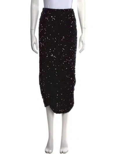 Pre-owned Vince Printed Midi Length Skirt In Black