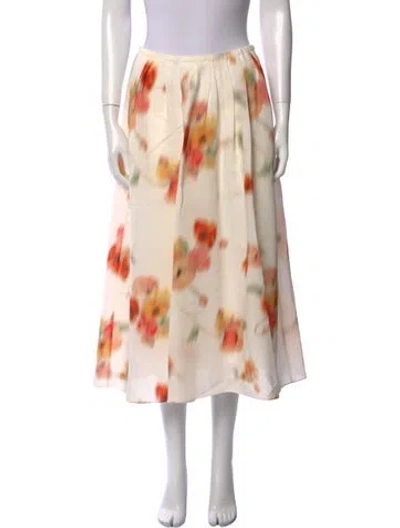 Pre-owned Vince Printed Midi Length Skirt In Neutral