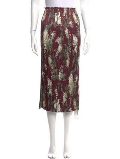 Pre-owned Vince Printed Midi Length Skirt W/ Tags In Green