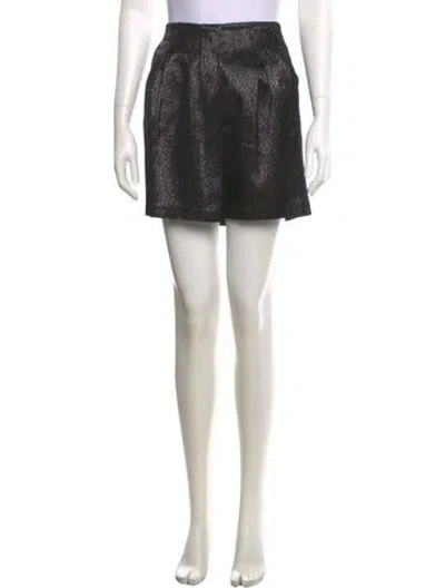 Pre-owned Vince Printed Mini Skirt In Black