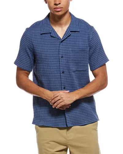 Vince Provence Plaid Collar Shirt In Purple