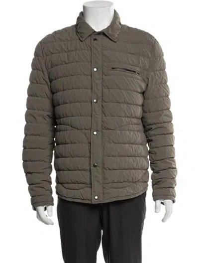 Pre-owned Vince Puffer Coat In Green