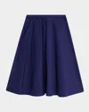 Vince Pull-on Full Skirt In Blue