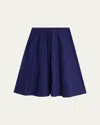 Vince Pull-on Full Skirt In Blue