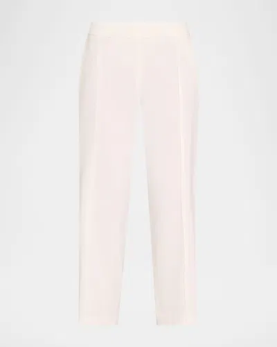 Vince Pull-on Mid-rise Tapered Pants In White
