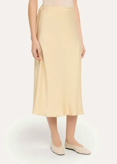 Vince Pull On Slip Skirt In Chamomile In Multi