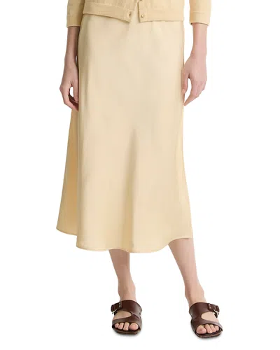 Vince Pull On Slip Skirt In Yellow