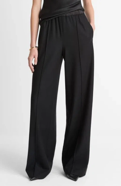 Vince Pull On Wide Leg Pants In Black