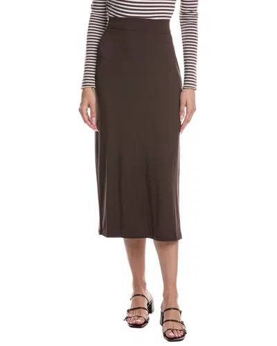 Vince Pull-on Midi Skirt In Brown