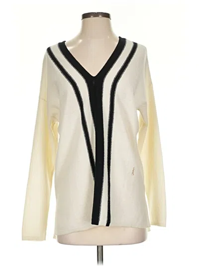 Pre-owned Vince Pullover Sweater In White