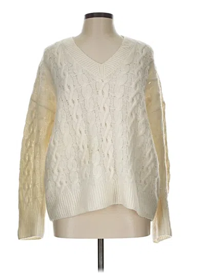 Pre-owned Vince Pullover Sweater In White