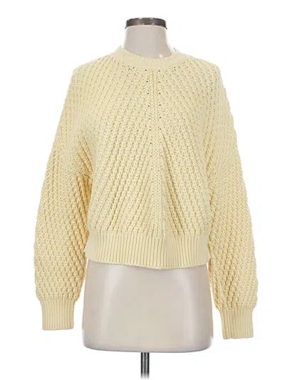 Pre-owned Vince Pullover Sweater In Yellow