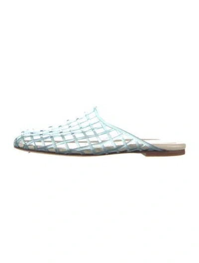 Pre-owned Vince Pvc Mules In Blue