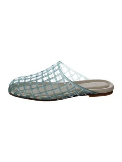 Pre-owned Vince Pvc Mules In Blue