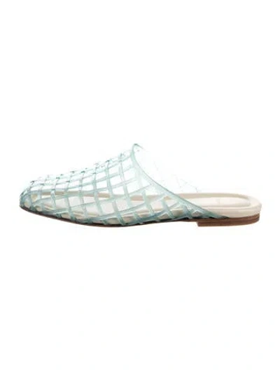 Pre-owned Vince Pvc Mules In Green