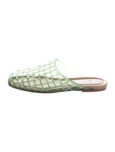 Pre-owned Vince Pvc Mules In Green