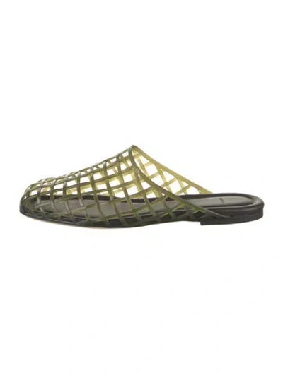 Pre-owned Vince Pvc Mules In Green