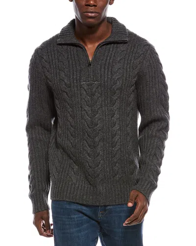 VINCE VINCE QUARTER-ZIP CABLE WOOL & CASHMERE-BLEND PULLOVER