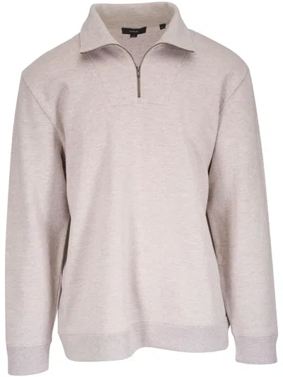 Vince Quarter-zip Sweatshirt In Neutral