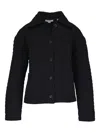 Vince Cotton Blend Quilted Jacket In Black