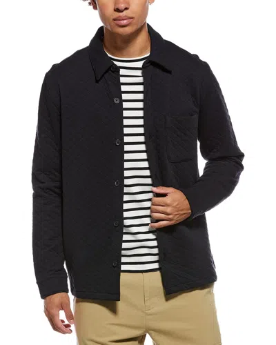 Vince Quilted Shirt Jacket In Black