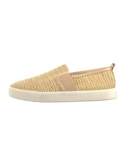 Pre-owned Vince Raffia Espadrilles In Neutral