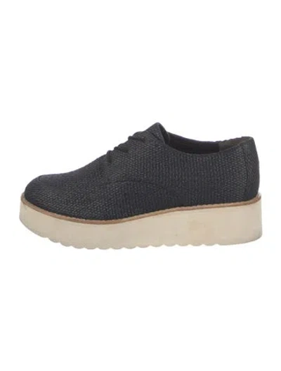 Pre-owned Vince Raffia Flats In Blue