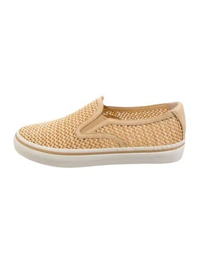 Pre-owned Vince Raffia Sneakers In Multicolor