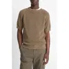 Vince Raglan Short Sleeve Sweater In Shroom