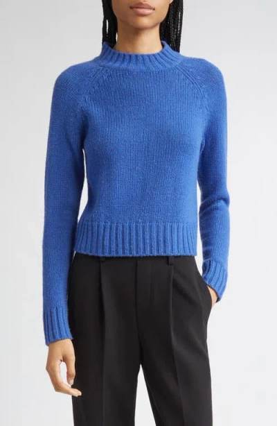 Vince Raglan Sleeve Wool & Cashmere Crewneck Sweater In Blue