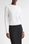 Vince Raglan Sleeve Wool & Cashmere Crewneck Sweater In White