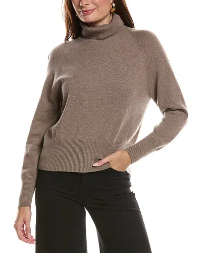 Vince Raglan Turtleneck Sweater In Brown