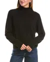 Vince Raglan Turtleneck Wool & Cashmere-blend Sweater In Black