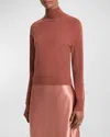 Vince Raglan Turtle Neck Sweater In Rosewood In Rosewood