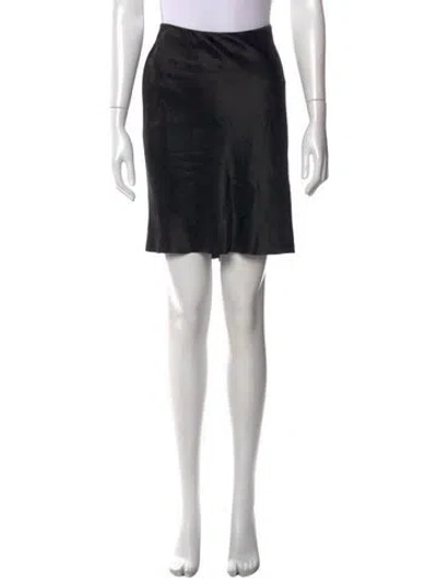 Pre-owned Vince Raw-edge Trim Mini Skirt In Black