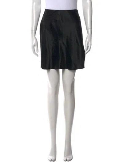 Pre-owned Vince Raw-edge Trim Mini Skirt In Black