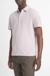 Vince Regular Fit Garment Dyed Cotton Polo In Pink