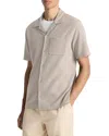 Vince Regular Fit Seersucker Cuban Shirt