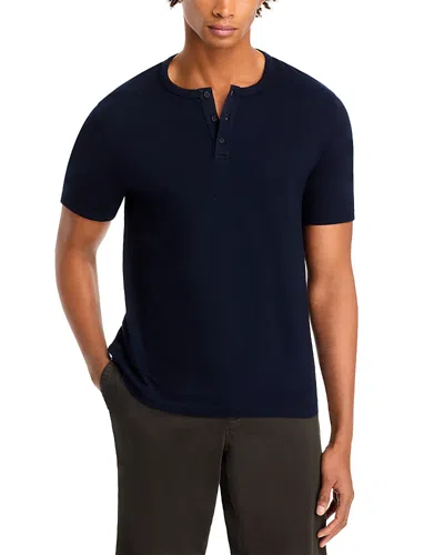 Vince Regular Fit Short Sleeve Henley Tee In Washed Coast
