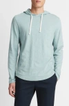 Vince Men's Slub Cotton Hoodie In Ceramic Blue