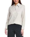 Vince Relaxed Button-down Linen-blend Shirt In Beige