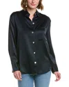 VINCE VINCE RELAXED CHEST POCKET SILK BLOUSE