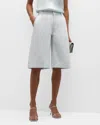 Vince Spring Cotton Twill Long Shorts In Celestine