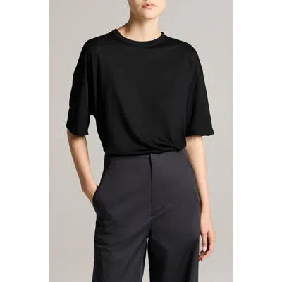 Vince Short-sleeved Crew Neck Shirt In Blue