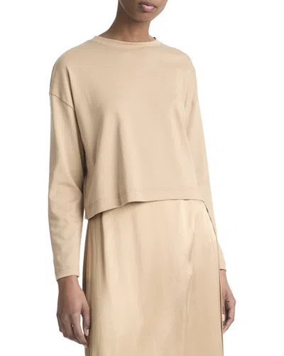 VINCE VINCE RELAXED CROPPED CREW TOP