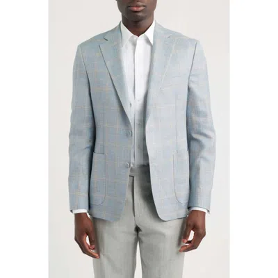 Vince Relaxed Fit Icon Linen, Wool & Silk Sport Coat In Blue
