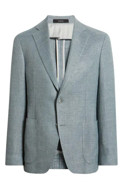 Vince Relaxed Fit Icon Stretch Linen, Wool & Silk Sport Coat In Blue