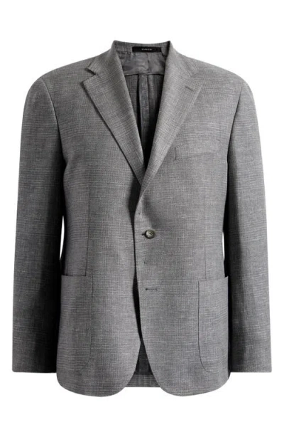 Vince Relaxed Fit Icon Stretch Linen, Wool & Silk Sport Coat In Gray