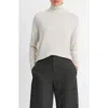 Vince Relaxed Jersey Turtleneck In Neutral